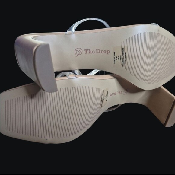 Elegant Nude Block Heels with Clear Straps | The Drop Avery | NWT - Size 12 - Picture 5 of 6